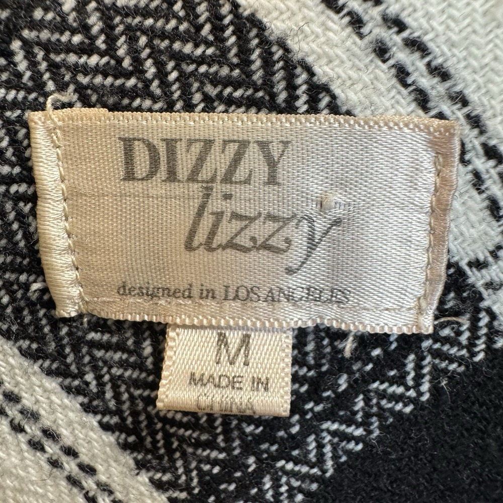Dizzy Lizzy Plaid Raw Hem Long Button Down Flannel‎ Cardigan Jacket Sz M #68 - Picture 8 of 8